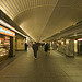 The walkway inside Penn Station