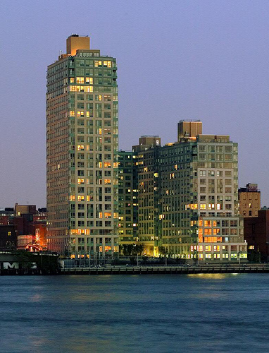 Shafer Landing, seen from across the East River in Wall Street, NYC