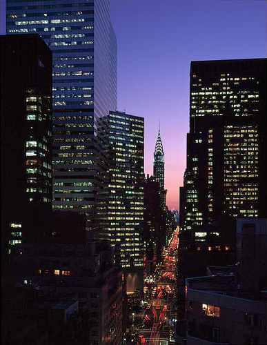 View of the Chrysler Building in Manhattan from Hotel 57 at 130 East 57th and Lexington.