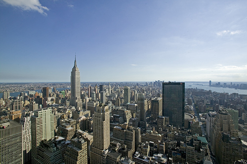 A river-to-river shot, this is the view South from The New York Times.
